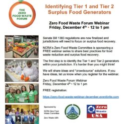 Identifying Tier 1 and Tier 2 Surplus Food Generators, 12/4/20