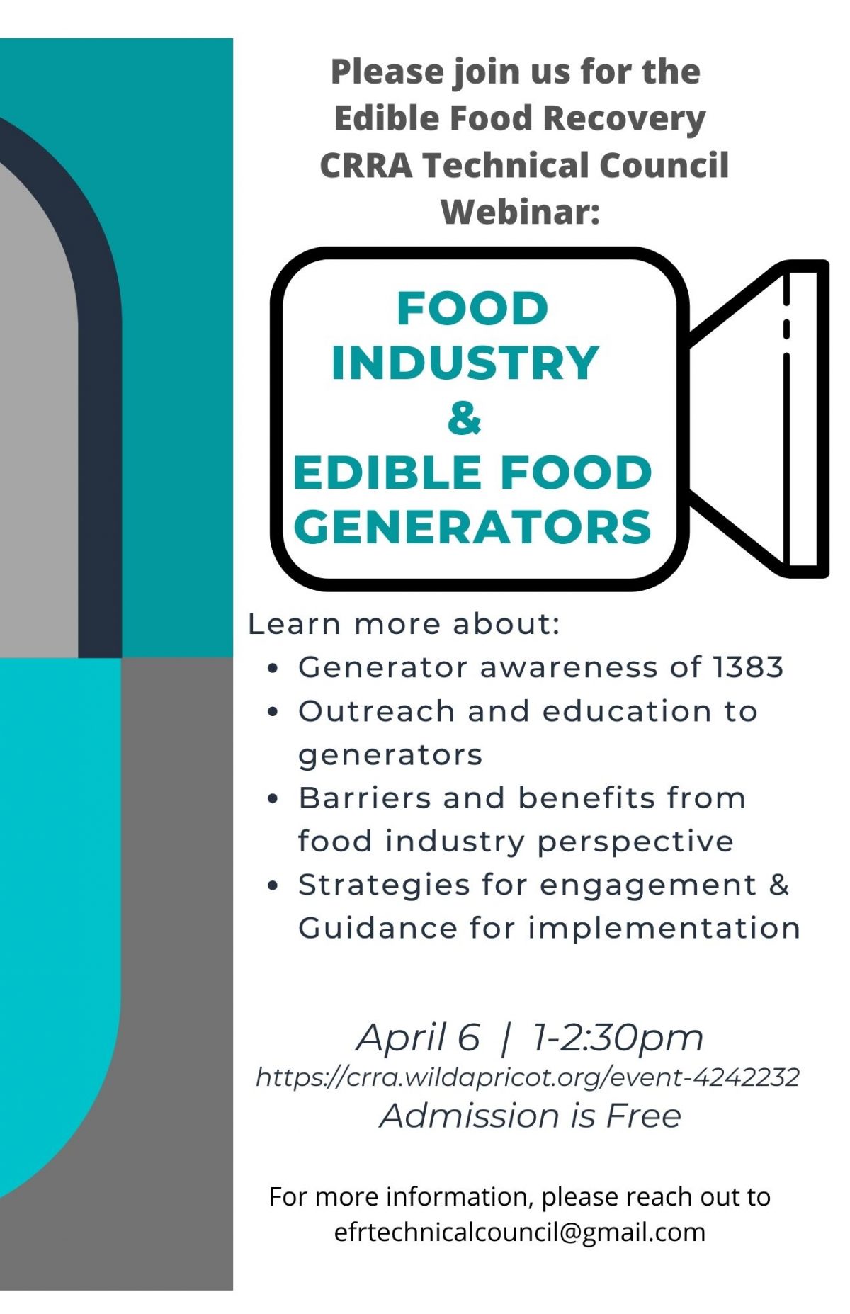 Edible Food Recovery Technical Council, 4/21