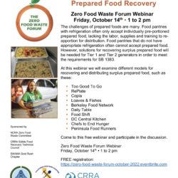 Best Practices for Prepared Food Recovery, 10/22