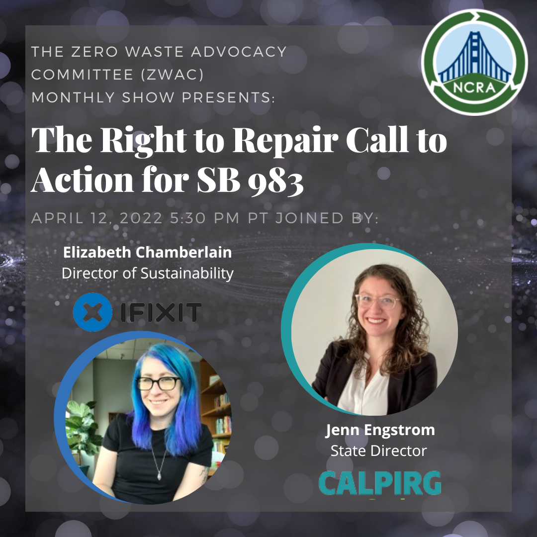 Call to Action Right to Repair in CA, 4/22