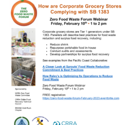 Webinar: Corporate Grocery Stores & SB1383 Edible Food Recovery Requirements, 2/23