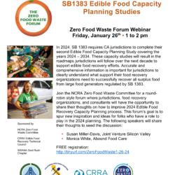 Webinar: SB1383 Edible Food Capacity Planning Studies